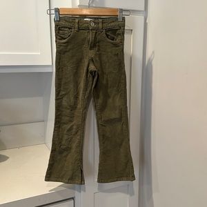 ZARA GIRLS Corduroy jeans, green